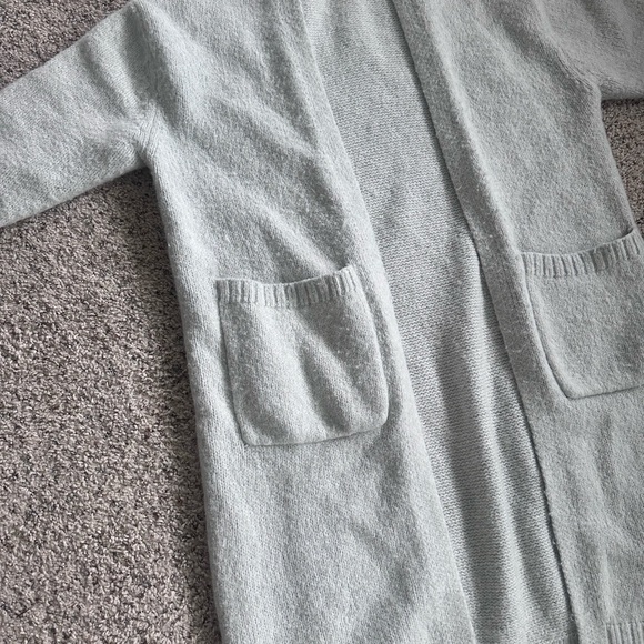 ZARA Wool Alpaca Open front Cardigan Sea Green Size XS/S - Picture 4 of 12
